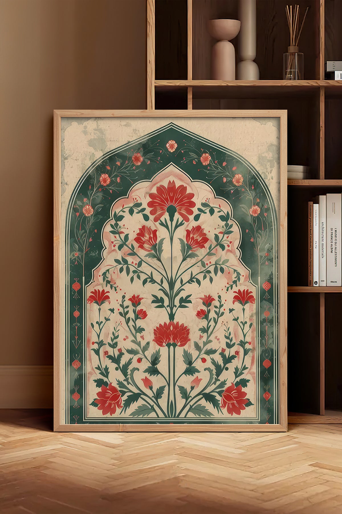 HOMEPACK Ahşap Çerçeveli Tablo Çerçeveli Poster Sanatsal Modern Duvar Dekoru TK-1284