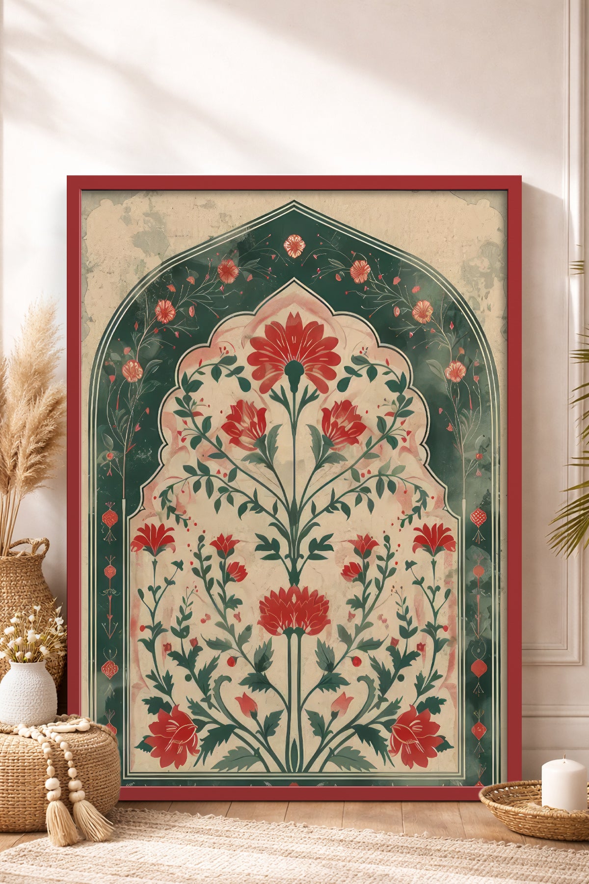 HOMEPACK Ahşap Çerçeveli Tablo Çerçeveli Poster Sanatsal Modern Duvar Dekoru TK-1284