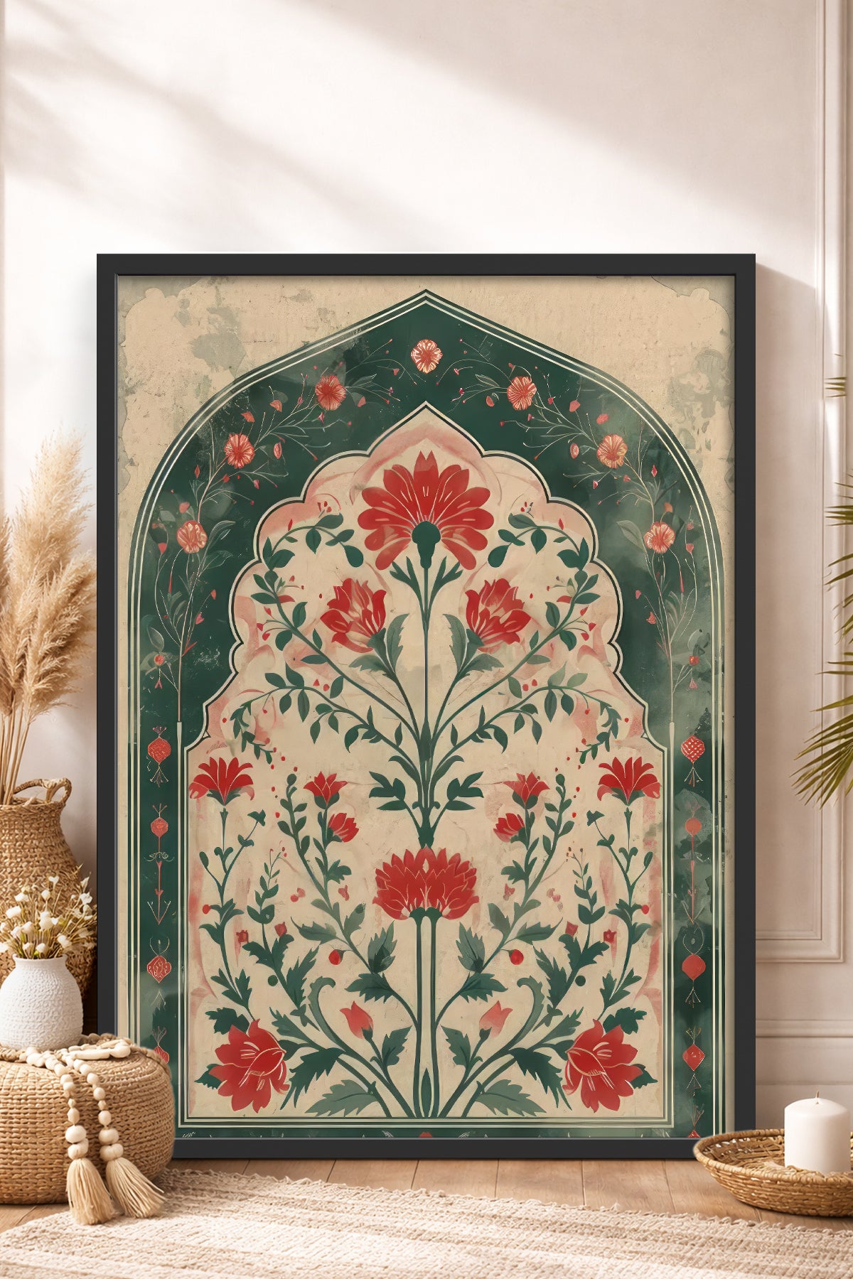 HOMEPACK Ahşap Çerçeveli Tablo Çerçeveli Poster Sanatsal Modern Duvar Dekoru TK-1284