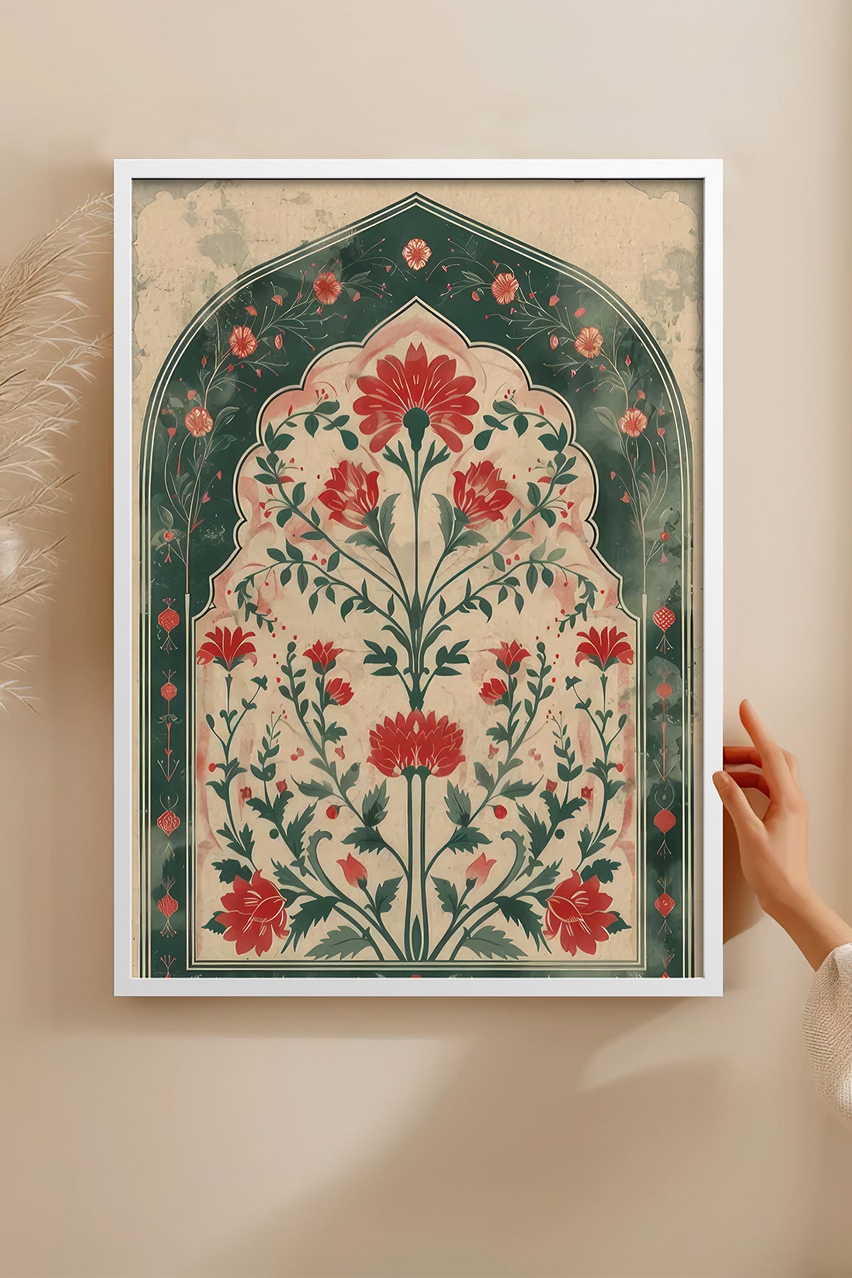 HOMEPACK Ahşap Çerçeveli Tablo Çerçeveli Poster Sanatsal Modern Duvar Dekoru TK-1284