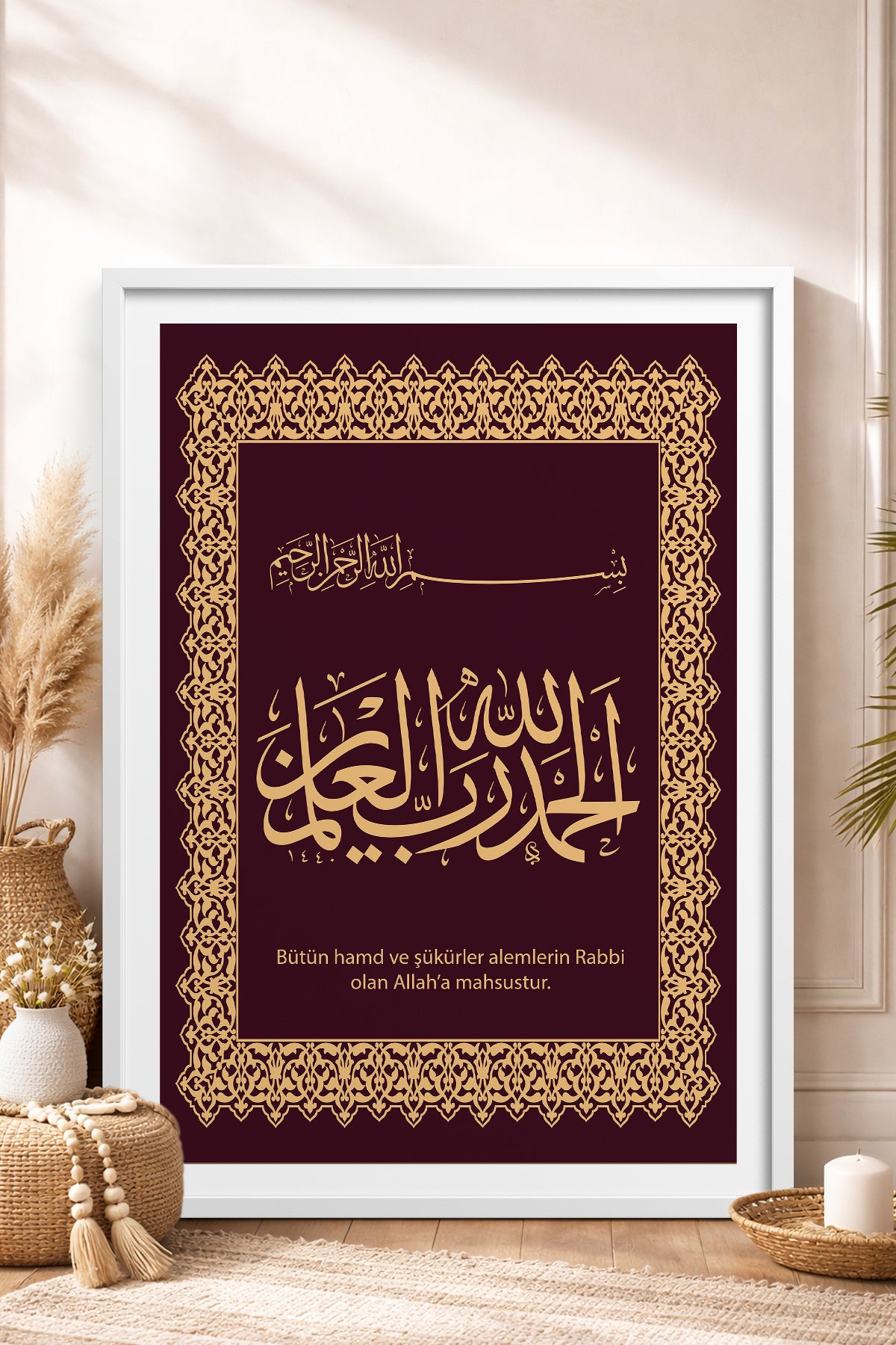 HOMEPACK Ahşap Çerçeveli Tablo Çerçeveli Poster Sanatsal Modern Duvar Dekoru TK-1286