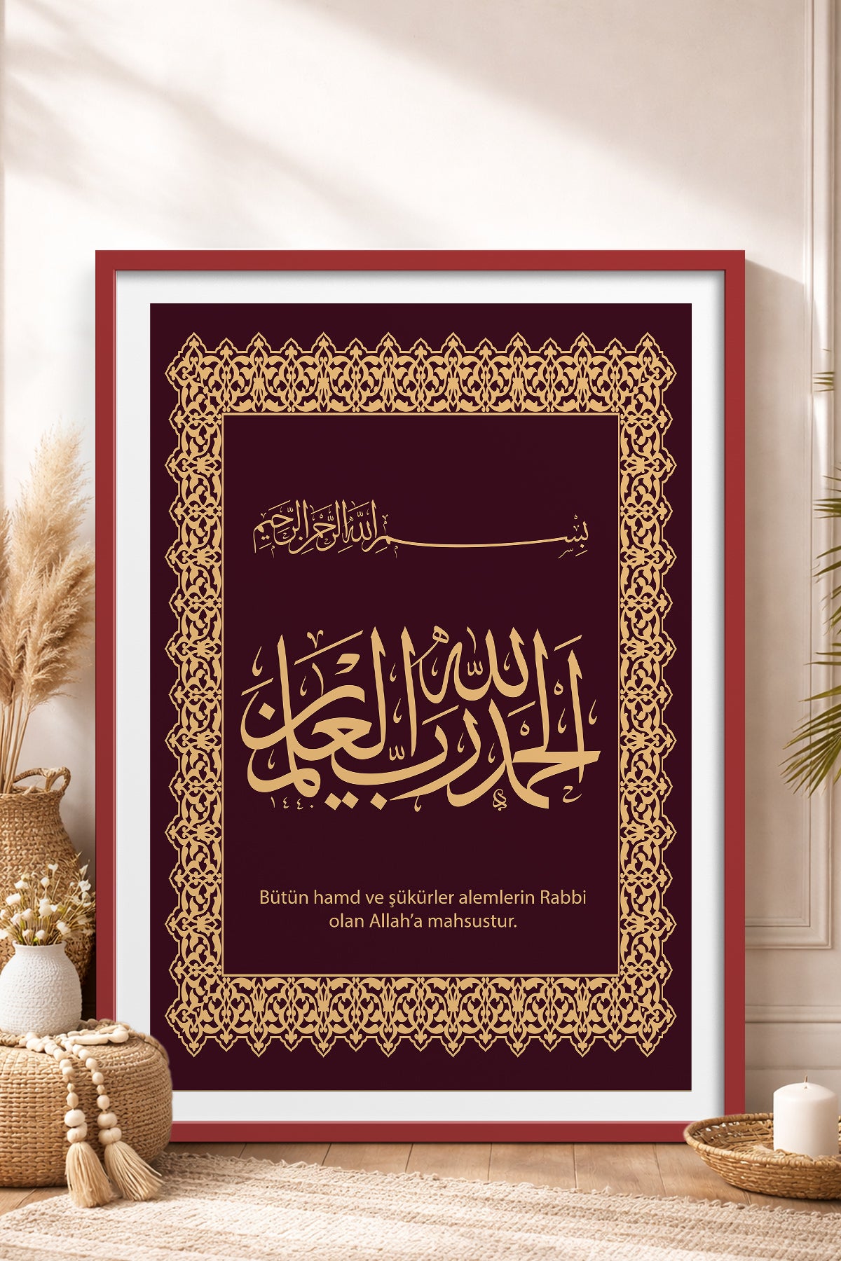 HOMEPACK Ahşap Çerçeveli Tablo Çerçeveli Poster Sanatsal Modern Duvar Dekoru TK-1286