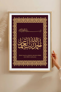 HOMEPACK Ahşap Çerçeveli Tablo Çerçeveli Poster Sanatsal Modern Duvar Dekoru TK-1286
