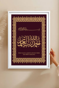 HOMEPACK Ahşap Çerçeveli Tablo Çerçeveli Poster Sanatsal Modern Duvar Dekoru TK-1286