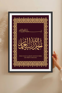 HOMEPACK Ahşap Çerçeveli Tablo Çerçeveli Poster Sanatsal Modern Duvar Dekoru TK-1286