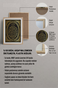 HOMEPACK Ahşap Çerçeveli Tablo Çerçeveli Poster Sanatsal Modern Duvar Dekoru TK-1287