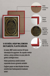 HOMEPACK Ahşap Çerçeveli Tablo Çerçeveli Poster Sanatsal Modern Duvar Dekoru TK-1287