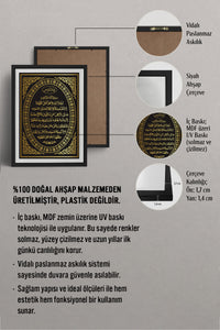 HOMEPACK Ahşap Çerçeveli Tablo Çerçeveli Poster Sanatsal Modern Duvar Dekoru TK-1287