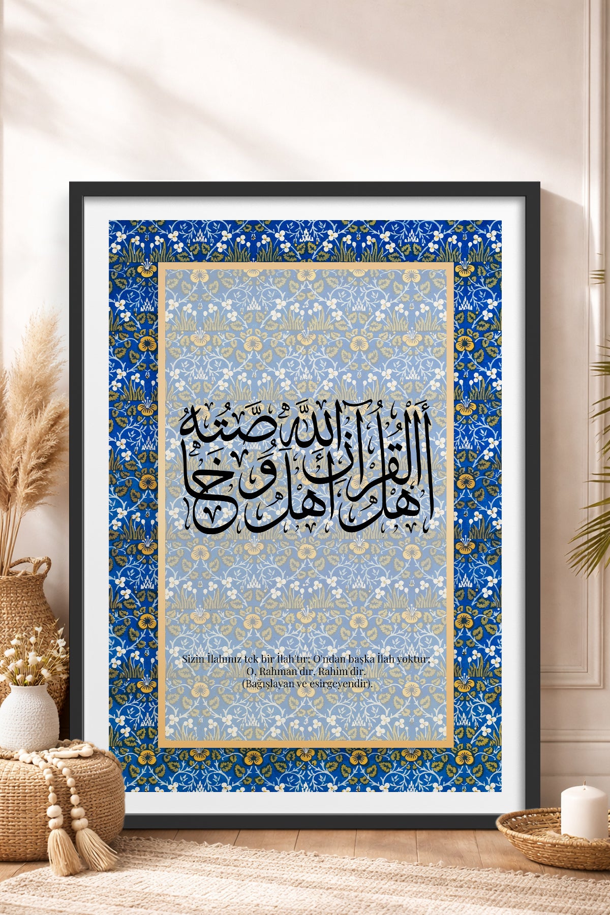 HOMEPACK Ahşap Çerçeveli Tablo Çerçeveli Poster Sanatsal Modern Duvar Dekoru TK-1288