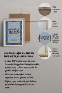 HOMEPACK Ahşap Çerçeveli Tablo Çerçeveli Poster Sanatsal Modern Duvar Dekoru TK-1288
