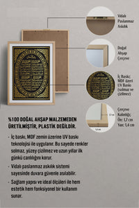 HOMEPACK Ahşap Çerçeveli Tablo Çerçeveli Poster Sanatsal Modern Duvar Dekoru TK-1290