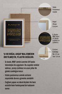 HOMEPACK Ahşap Çerçeveli Tablo Çerçeveli Poster Sanatsal Modern Duvar Dekoru TK-1291