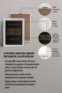 HOMEPACK Ahşap Çerçeveli Tablo Çerçeveli Poster Sanatsal Modern Duvar Dekoru TK-1291