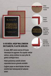 HOMEPACK Ahşap Çerçeveli Tablo Çerçeveli Poster Sanatsal Modern Duvar Dekoru TK-1291
