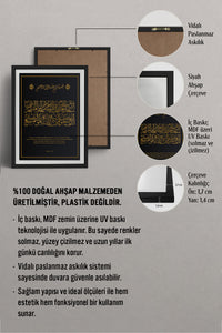 HOMEPACK Ahşap Çerçeveli Tablo Çerçeveli Poster Sanatsal Modern Duvar Dekoru TK-1291