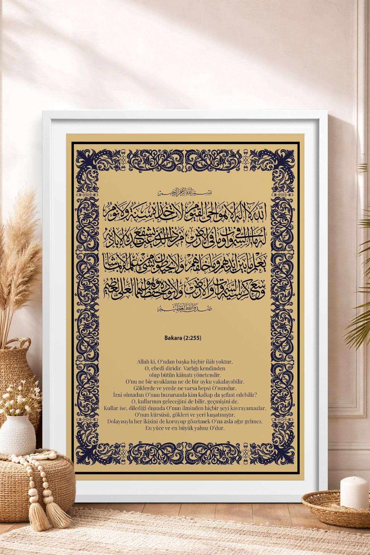 HOMEPACK Ahşap Çerçeveli Tablo Çerçeveli Poster Sanatsal Modern Duvar Dekoru TK-1292