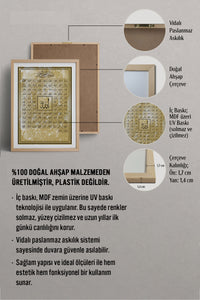 HOMEPACK Ahşap Çerçeveli Tablo Çerçeveli Poster Sanatsal Modern Duvar Dekoru TK-1293
