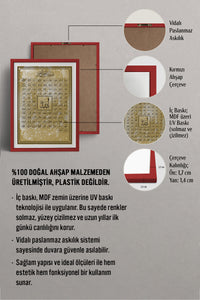 HOMEPACK Ahşap Çerçeveli Tablo Çerçeveli Poster Sanatsal Modern Duvar Dekoru TK-1293