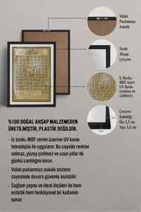 HOMEPACK Ahşap Çerçeveli Tablo Çerçeveli Poster Sanatsal Modern Duvar Dekoru TK-1293