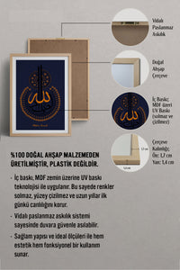 HOMEPACK Ahşap Çerçeveli Tablo Çerçeveli Poster Sanatsal Modern Duvar Dekoru TK-1295