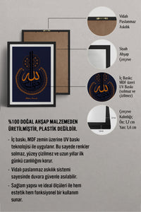 HOMEPACK Ahşap Çerçeveli Tablo Çerçeveli Poster Sanatsal Modern Duvar Dekoru TK-1295