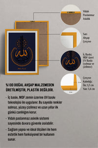 HOMEPACK Ahşap Çerçeveli Tablo Çerçeveli Poster Sanatsal Modern Duvar Dekoru TK-1295