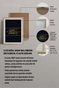 HOMEPACK Ahşap Çerçeveli Tablo Çerçeveli Poster Sanatsal Modern Duvar Dekoru TK-1296