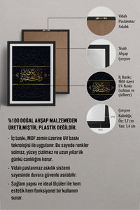 HOMEPACK Ahşap Çerçeveli Tablo Çerçeveli Poster Sanatsal Modern Duvar Dekoru TK-1296
