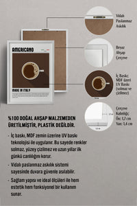 HOMEPACK Ahşap Çerçeveli Tablo Çerçeveli Poster Sanatsal Modern Duvar Dekoru TK-1297