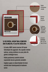 HOMEPACK Ahşap Çerçeveli Tablo Çerçeveli Poster Sanatsal Modern Duvar Dekoru TK-1297