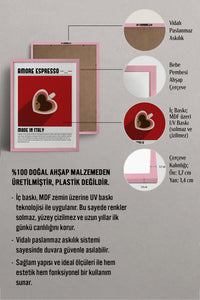 HOMEPACK Ahşap Çerçeveli Tablo Çerçeveli Poster Sanatsal Modern Duvar Dekoru TK-1298