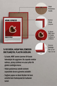 HOMEPACK Ahşap Çerçeveli Tablo Çerçeveli Poster Sanatsal Modern Duvar Dekoru TK-1298