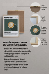 HOMEPACK Ahşap Çerçeveli Tablo Çerçeveli Poster Sanatsal Modern Duvar Dekoru TK-1299