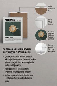 HOMEPACK Ahşap Çerçeveli Tablo Çerçeveli Poster Sanatsal Modern Duvar Dekoru TK-1299
