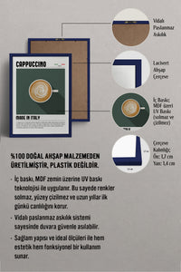 HOMEPACK Ahşap Çerçeveli Tablo Çerçeveli Poster Sanatsal Modern Duvar Dekoru TK-1299