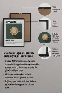 HOMEPACK Ahşap Çerçeveli Tablo Çerçeveli Poster Sanatsal Modern Duvar Dekoru TK-1299