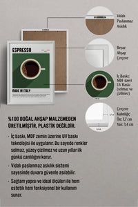 HOMEPACK Ahşap Çerçeveli Tablo Çerçeveli Poster Sanatsal Modern Duvar Dekoru TK-1300