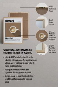 HOMEPACK Ahşap Çerçeveli Tablo Çerçeveli Poster Sanatsal Modern Duvar Dekoru TK-1302