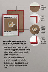 HOMEPACK Ahşap Çerçeveli Tablo Çerçeveli Poster Sanatsal Modern Duvar Dekoru TK-1302