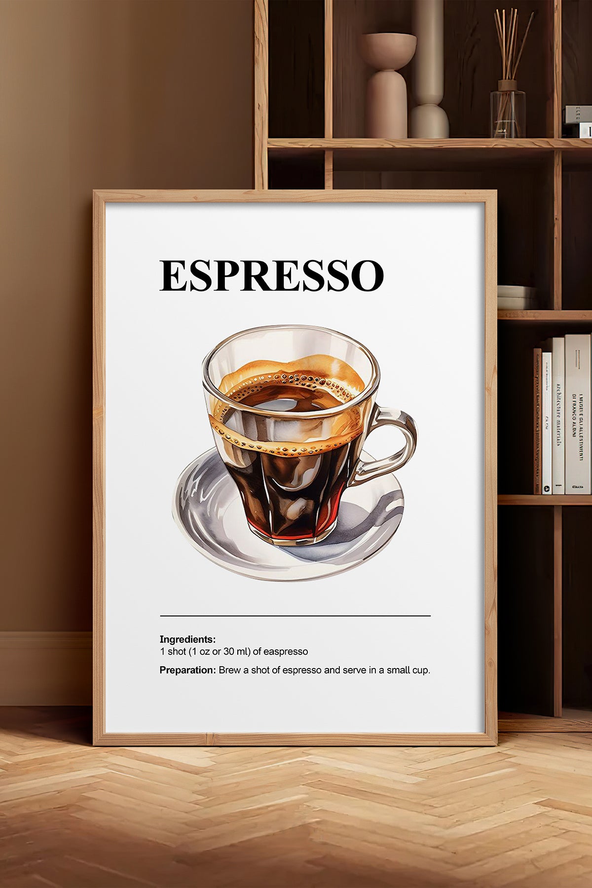 HOMEPACK Ahşap Çerçeveli Tablo Çerçeveli Poster Sanatsal Modern Duvar Dekoru TK-1304