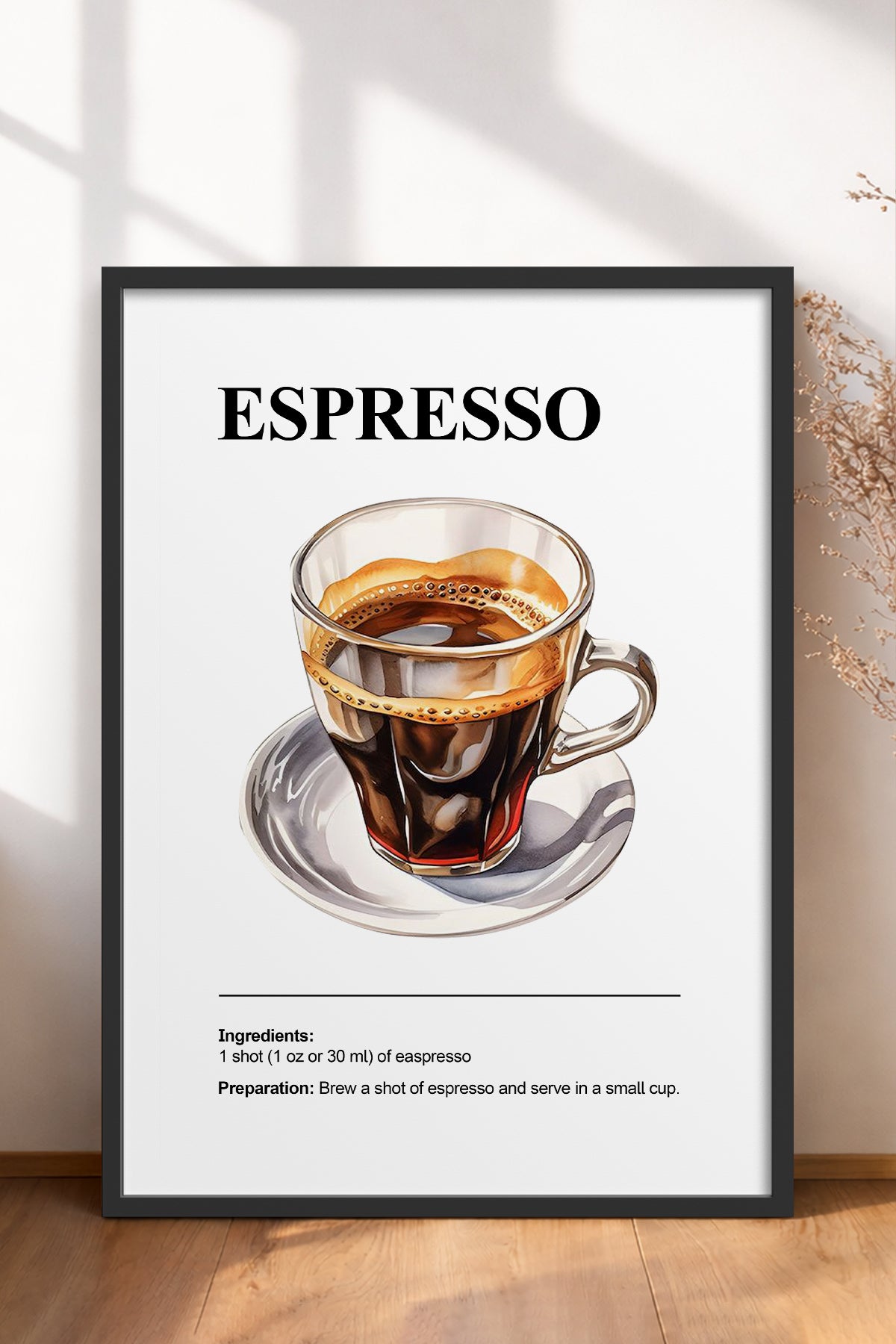 HOMEPACK Ahşap Çerçeveli Tablo Çerçeveli Poster Sanatsal Modern Duvar Dekoru TK-1304