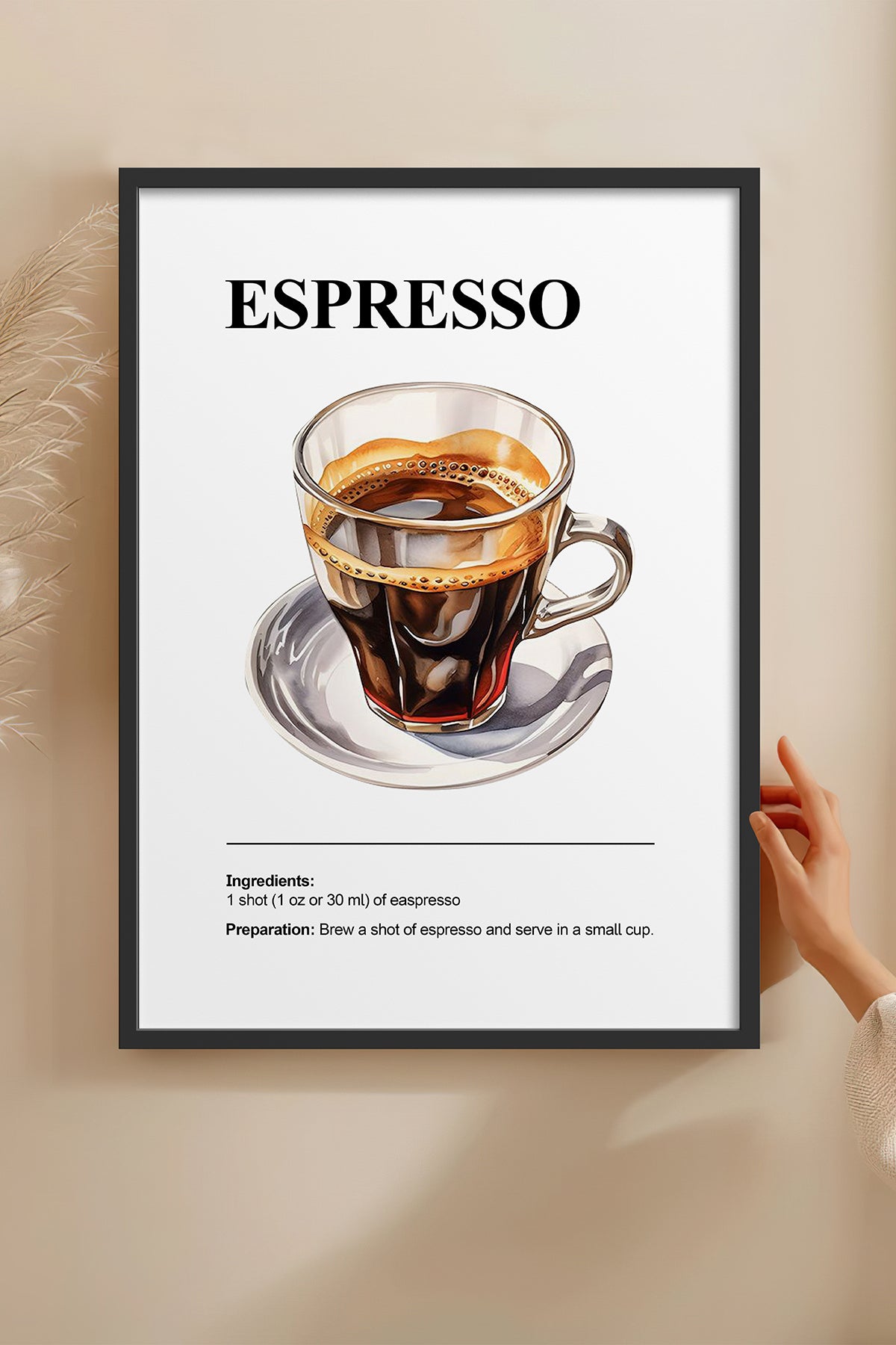 HOMEPACK Ahşap Çerçeveli Tablo Çerçeveli Poster Sanatsal Modern Duvar Dekoru TK-1304
