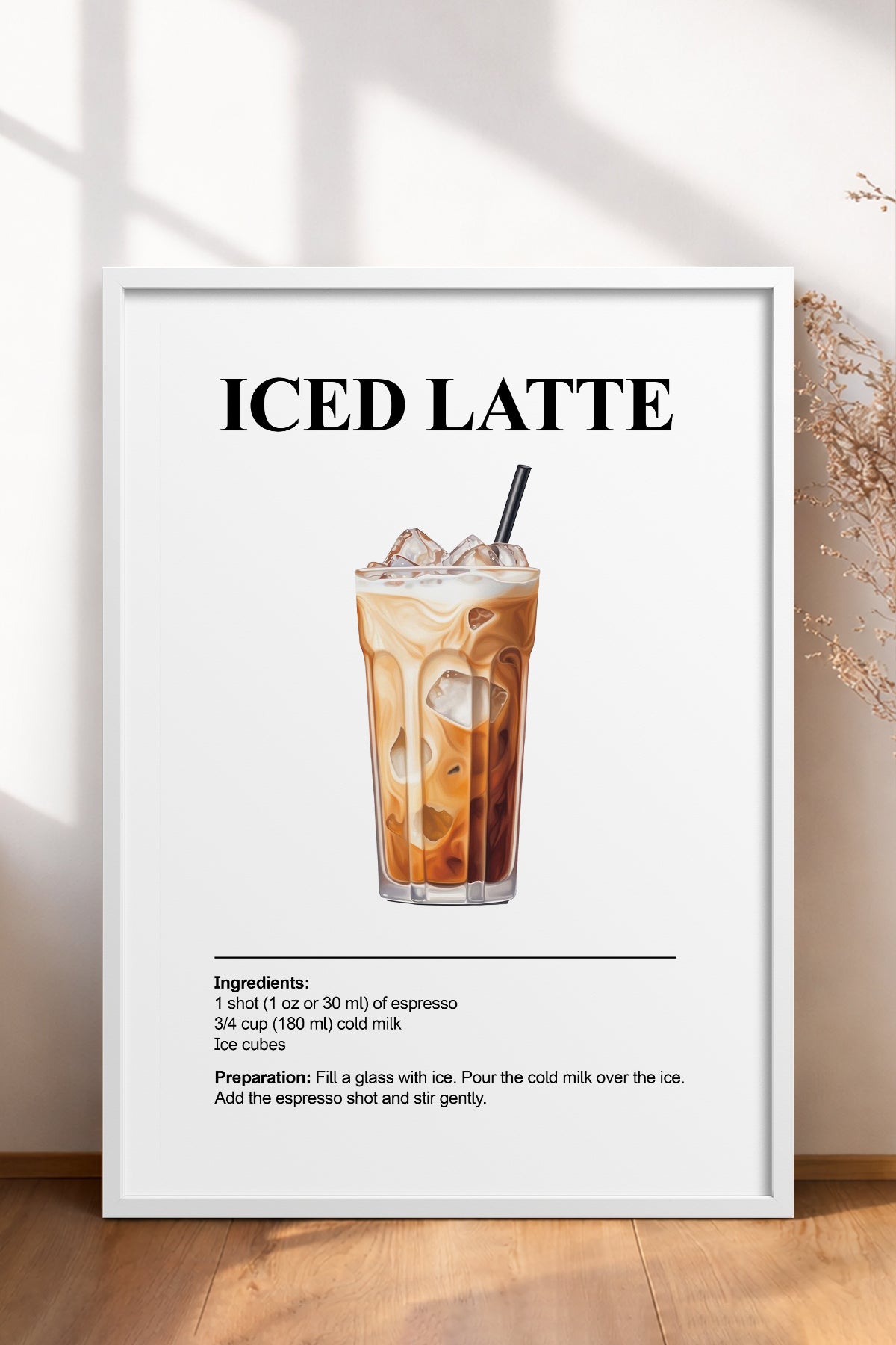 HOMEPACK Ahşap Çerçeveli Tablo Çerçeveli Poster Sanatsal Modern Duvar Dekoru TK-1305