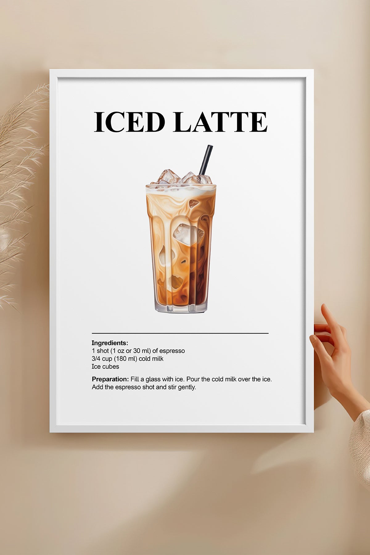 HOMEPACK Ahşap Çerçeveli Tablo Çerçeveli Poster Sanatsal Modern Duvar Dekoru TK-1305