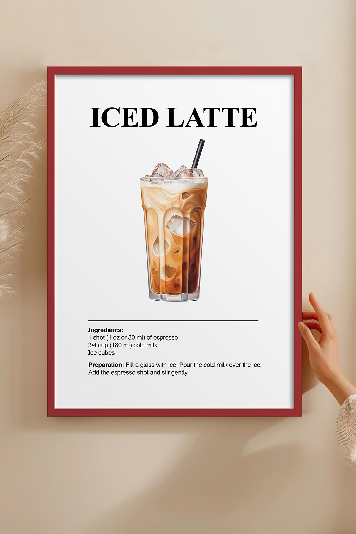 HOMEPACK Ahşap Çerçeveli Tablo Çerçeveli Poster Sanatsal Modern Duvar Dekoru TK-1305