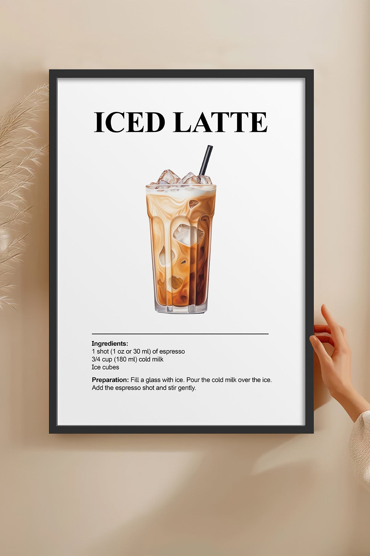 HOMEPACK Ahşap Çerçeveli Tablo Çerçeveli Poster Sanatsal Modern Duvar Dekoru TK-1305