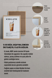 HOMEPACK Ahşap Çerçeveli Tablo Çerçeveli Poster Sanatsal Modern Duvar Dekoru TK-1305