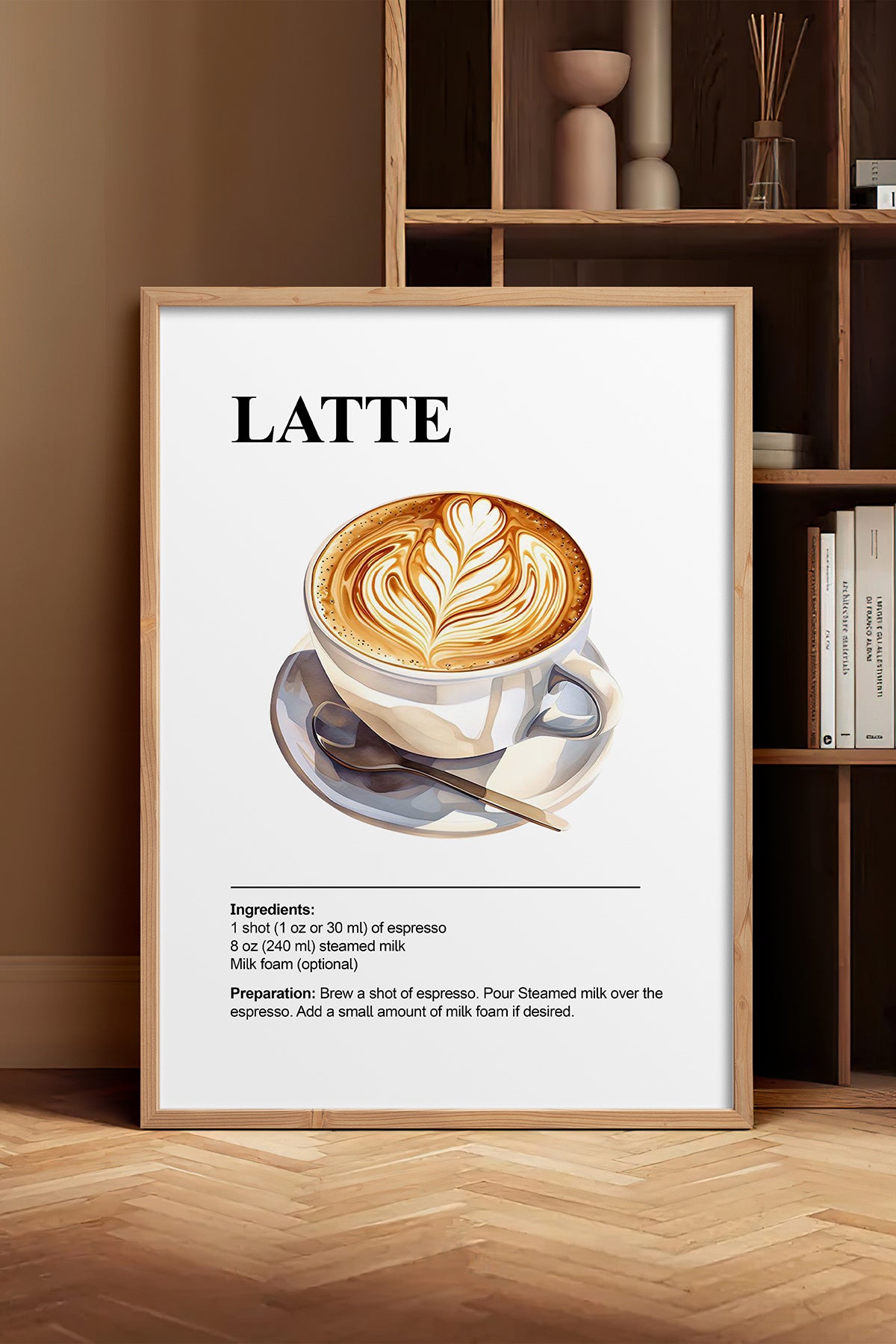HOMEPACK Ahşap Çerçeveli Tablo Çerçeveli Poster Sanatsal Modern Duvar Dekoru TK-1307
