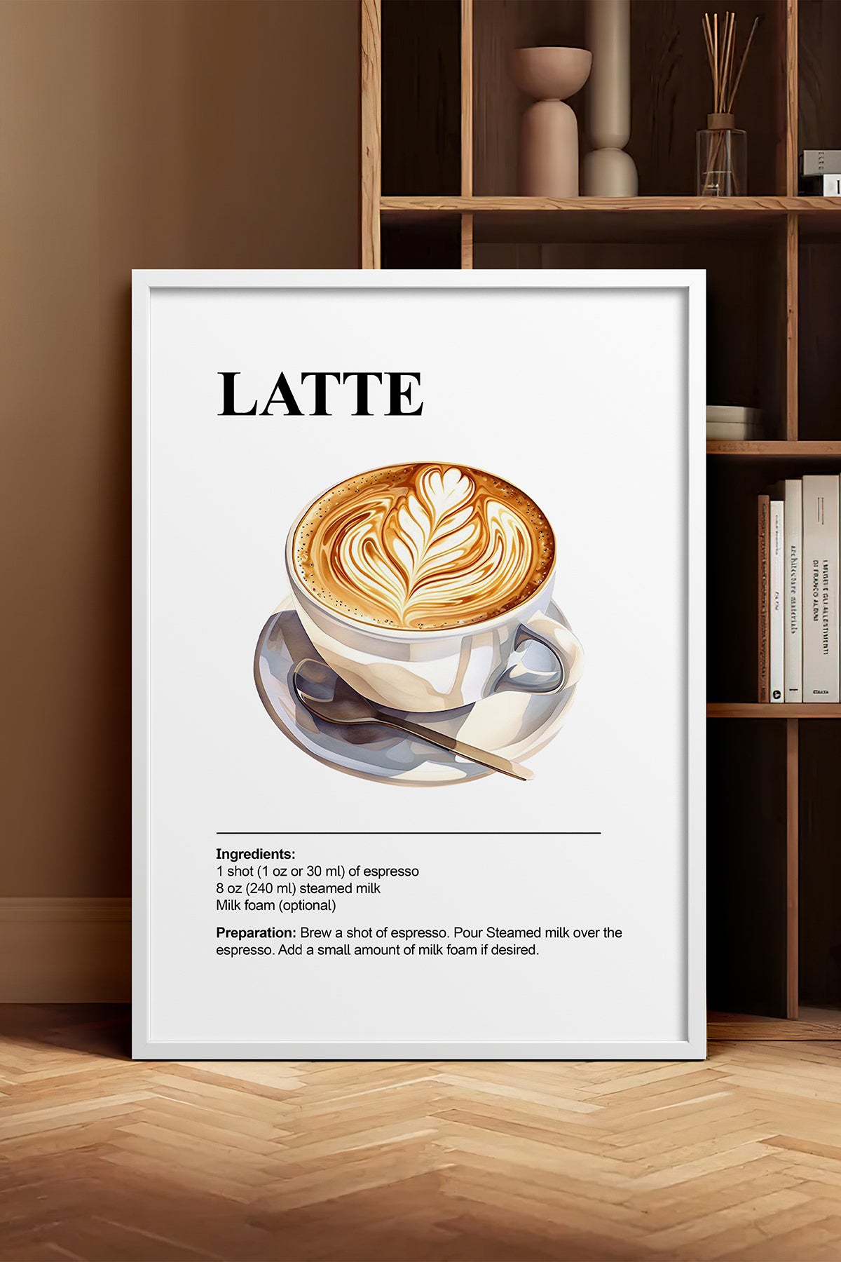 HOMEPACK Ahşap Çerçeveli Tablo Çerçeveli Poster Sanatsal Modern Duvar Dekoru TK-1307