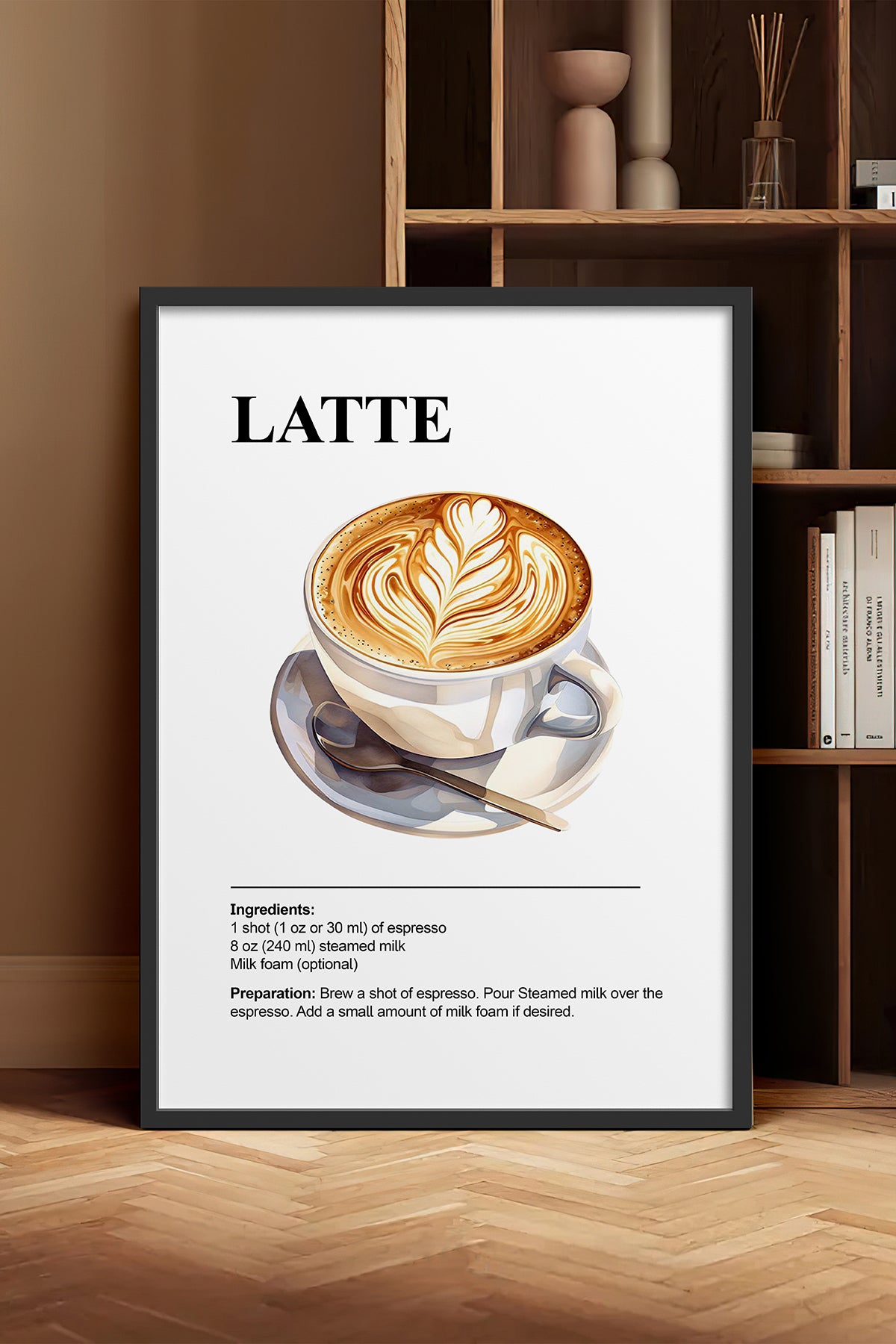 HOMEPACK Ahşap Çerçeveli Tablo Çerçeveli Poster Sanatsal Modern Duvar Dekoru TK-1307